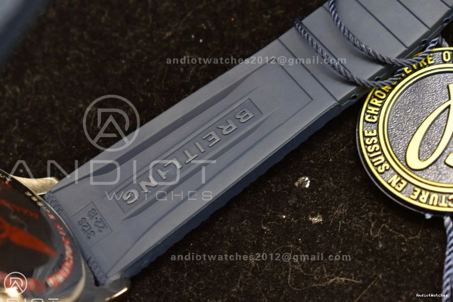 Cozy White Rubber on 1:1 Best BLSF Automatic SuperOcean 42 Dial A Blue Strap 1162 SS Edition 0517